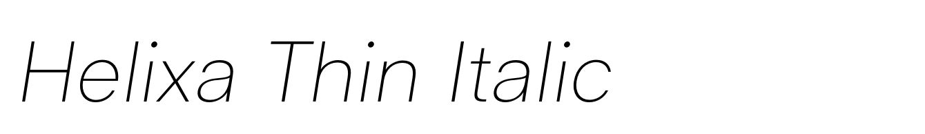 Helixa Thin Italic